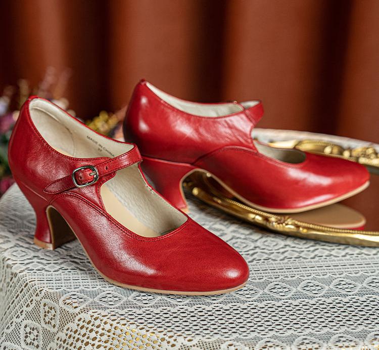 Hepburn 赫本 1920s Genuine Leather Classic Mary Janes - Image 14