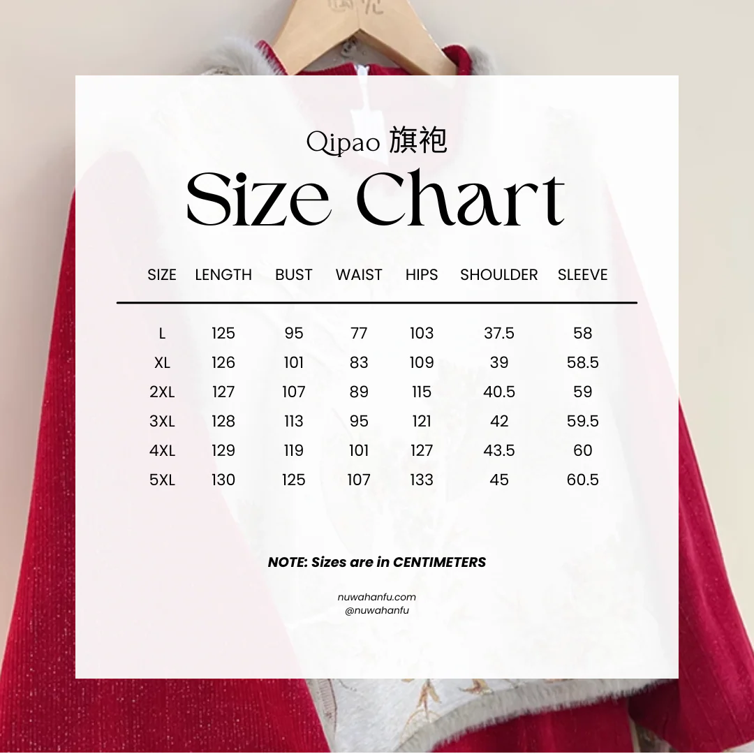 Hong Bao 红包 Red Envelope 1920s Inspired Plus Size Winter Qipao & Majia Vest Set - Image 16