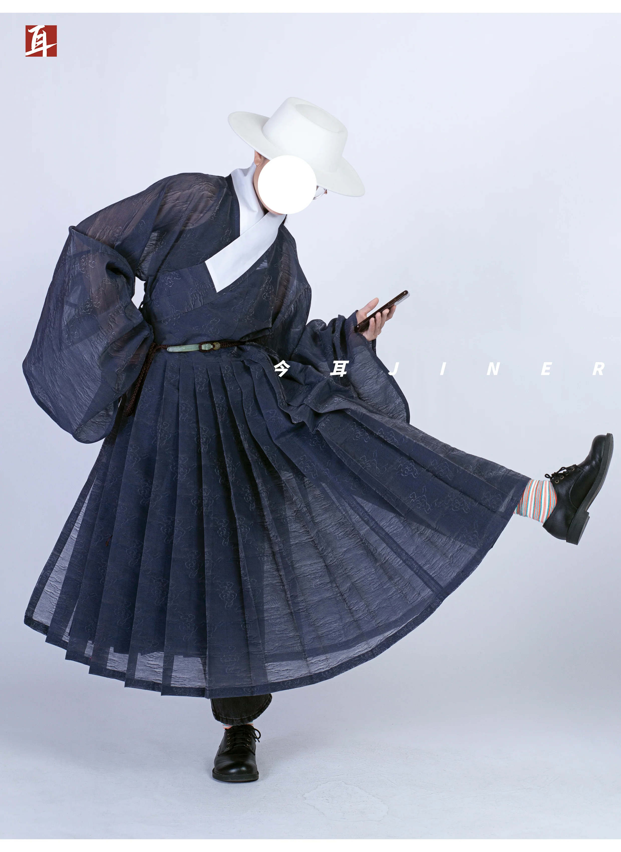 Hong Wudi 洪武帝 Emperor Hong Wu Ming Dynasty Cloud Jacquard Tieli Unisex Robe - Image 22