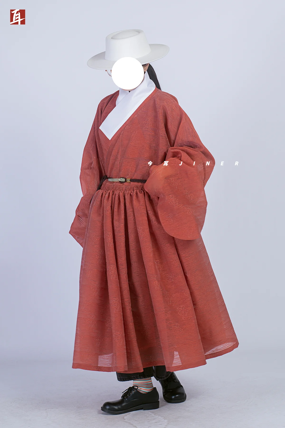 Hong Wudi 洪武帝 Emperor Hong Wu Ming Dynasty Cloud Jacquard Tieli Unisex Robe - Image 3