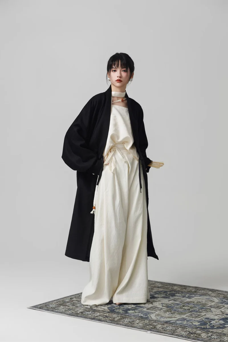 Hou Xue 厚雪 Heavy Snow Modernized Han Dynasty Wool Trench Coat - Image 10