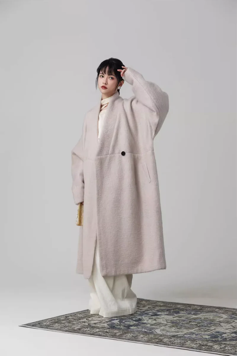 Hou Xue 厚雪 Heavy Snow Modernized Han Dynasty Wool Trench Coat - Image 13