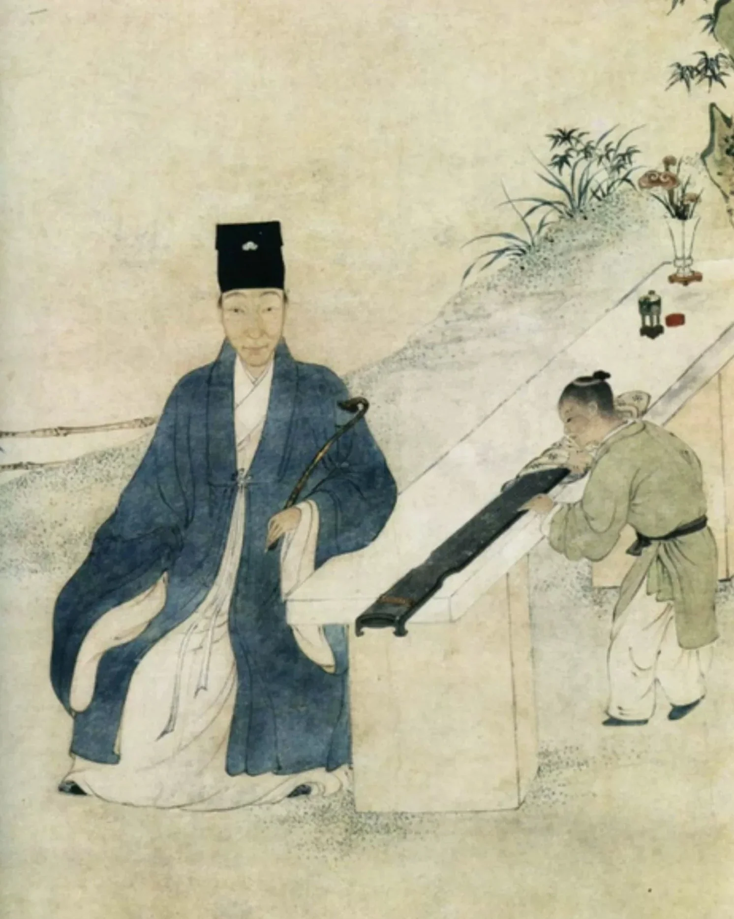 Mo Lan 墨蓝 Ink Blue Ming Dynasty Men's Restoration Pifeng - Image 7