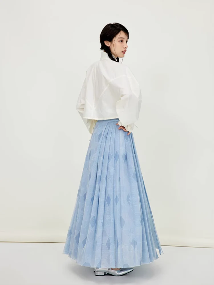 Huan Ying 幻影 Phantom Modernized Ming Dynasty Changshan Top Bijia Vest & Mamian Skirt Set - Image 18