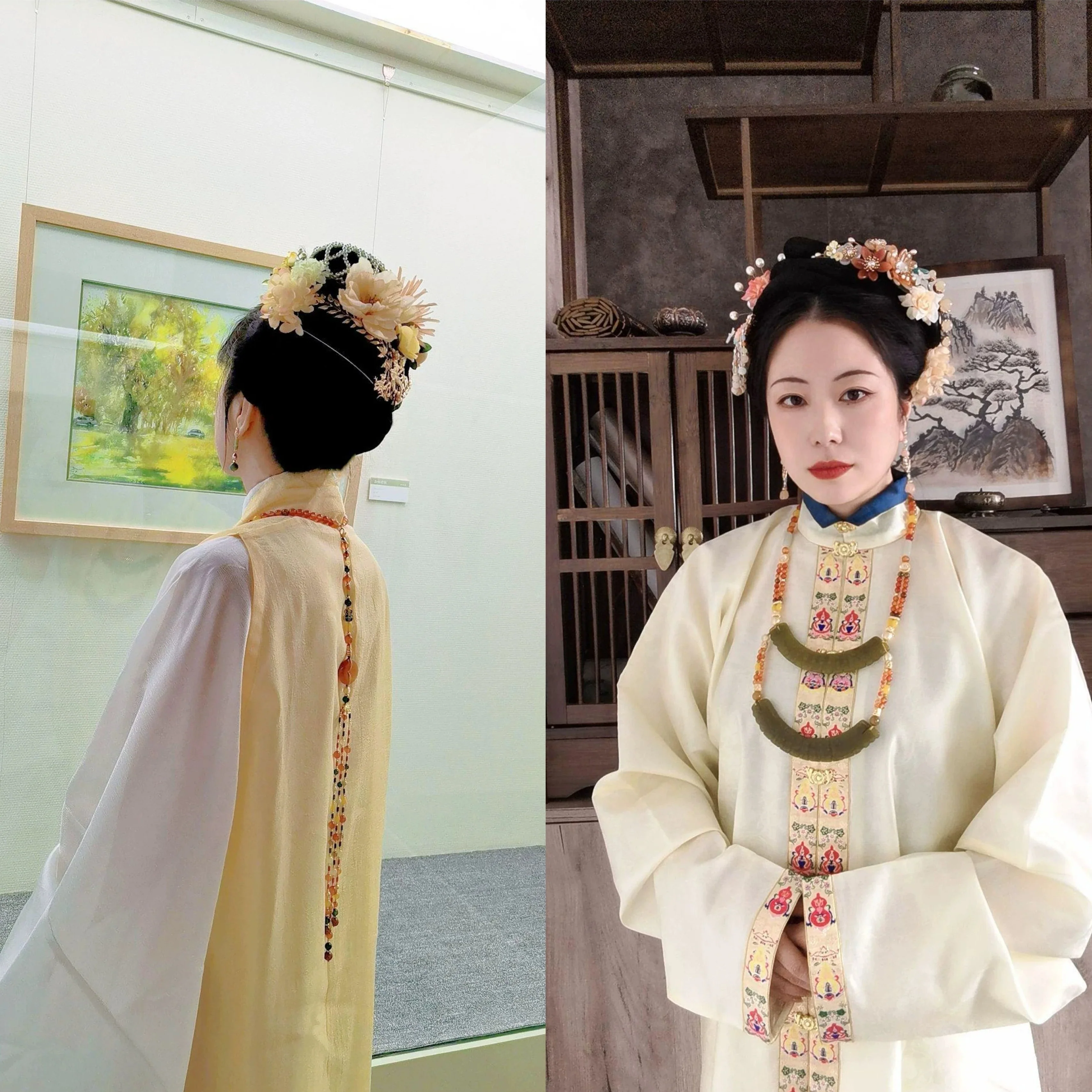 Huang Yu 替玉 Yellow Jade Warring States Restoration Unisex Back Cloud Necklace - Image 4