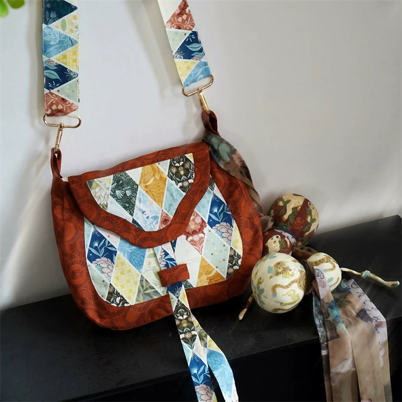 Huolang Bao 货郎包 Merchant's Bag Tang Dynasty Cotton Crossbody Satchel - Image 3