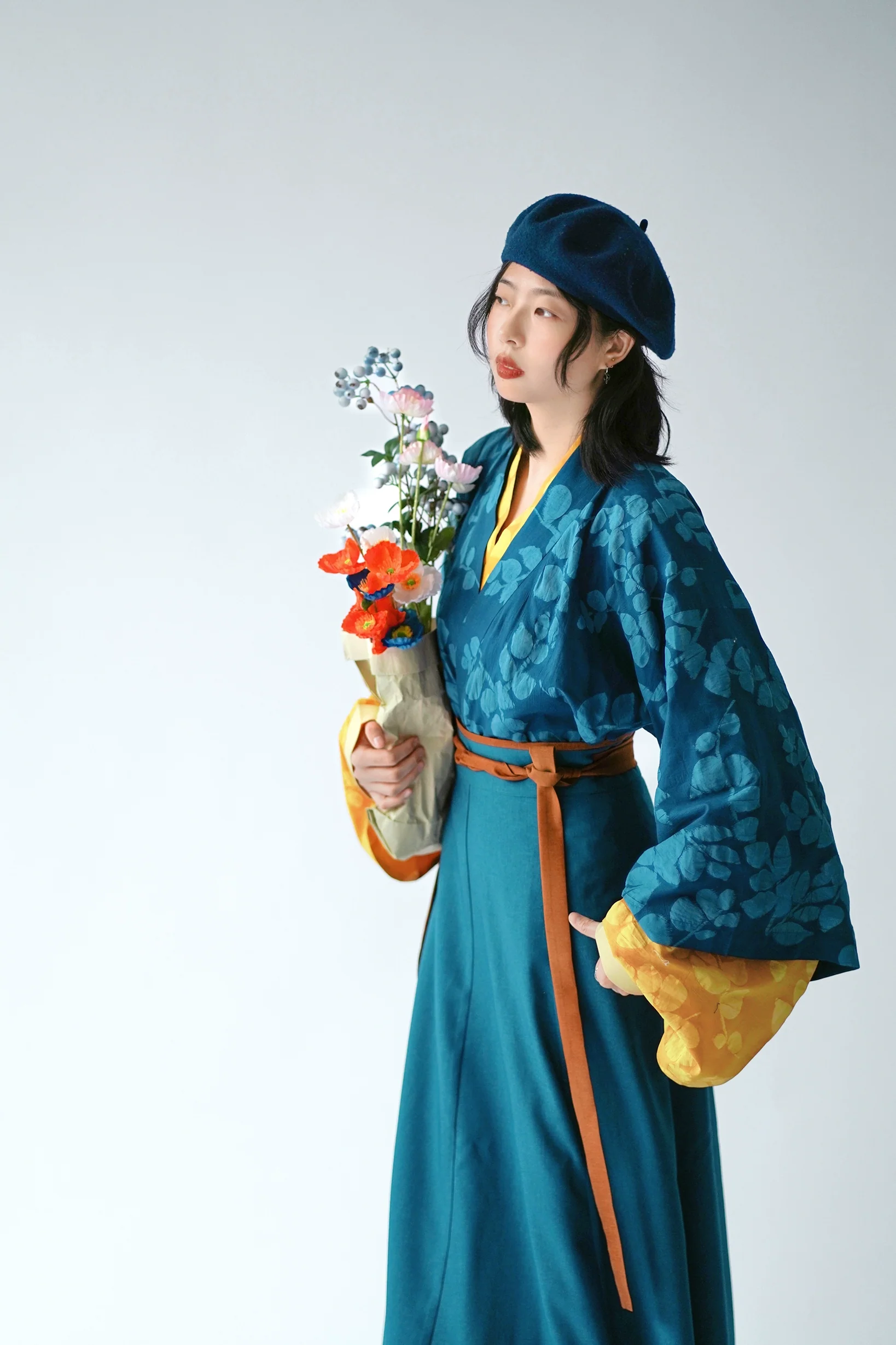 I'm Blue 蓝倒我了 Modernized Jin Dynasty Cotton Jiaoling Poqun Ruqun Set - Image 3