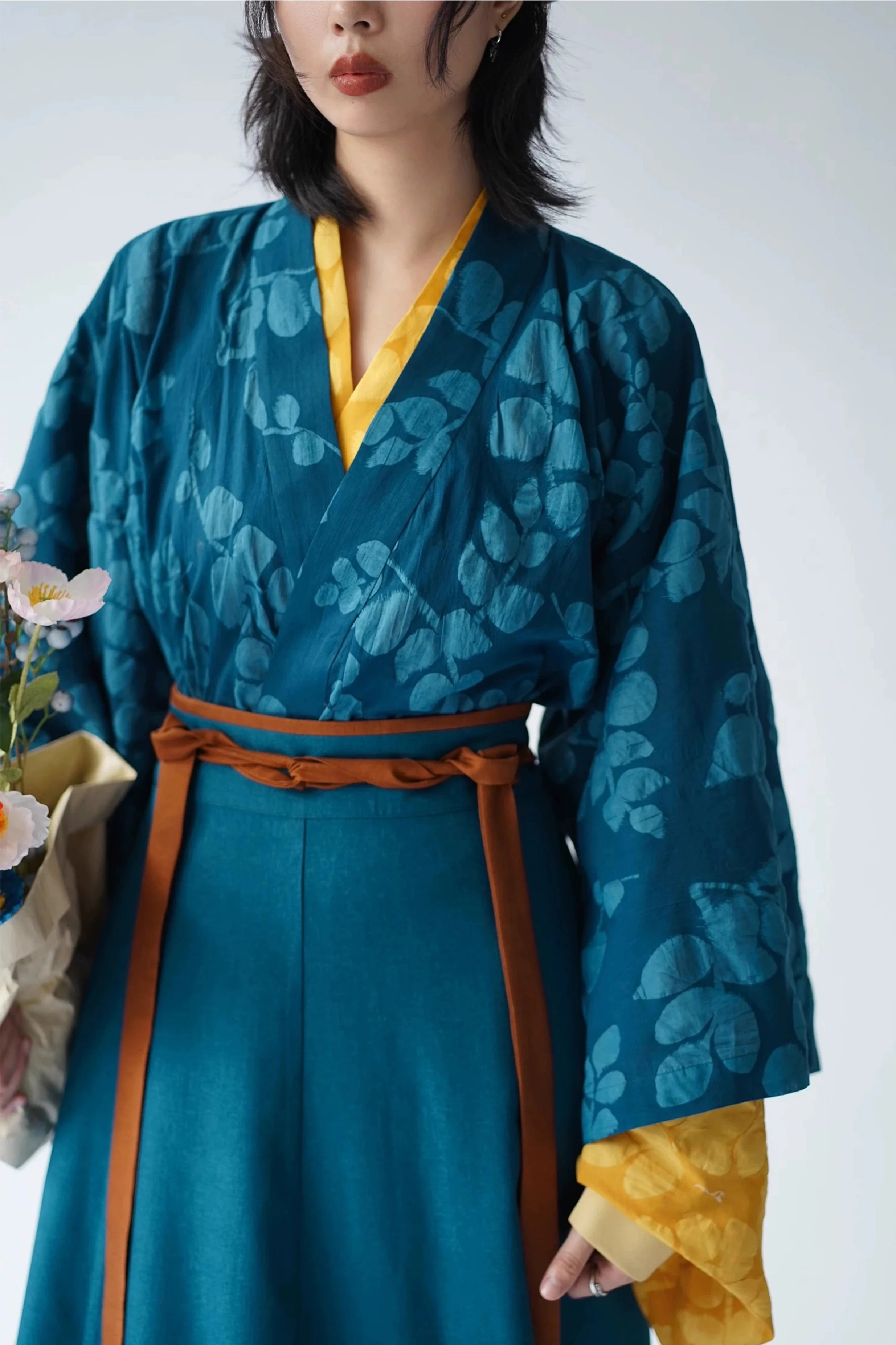 I'm Blue 蓝倒我了 Modernized Jin Dynasty Cotton Jiaoling Poqun Ruqun Set - Image 6