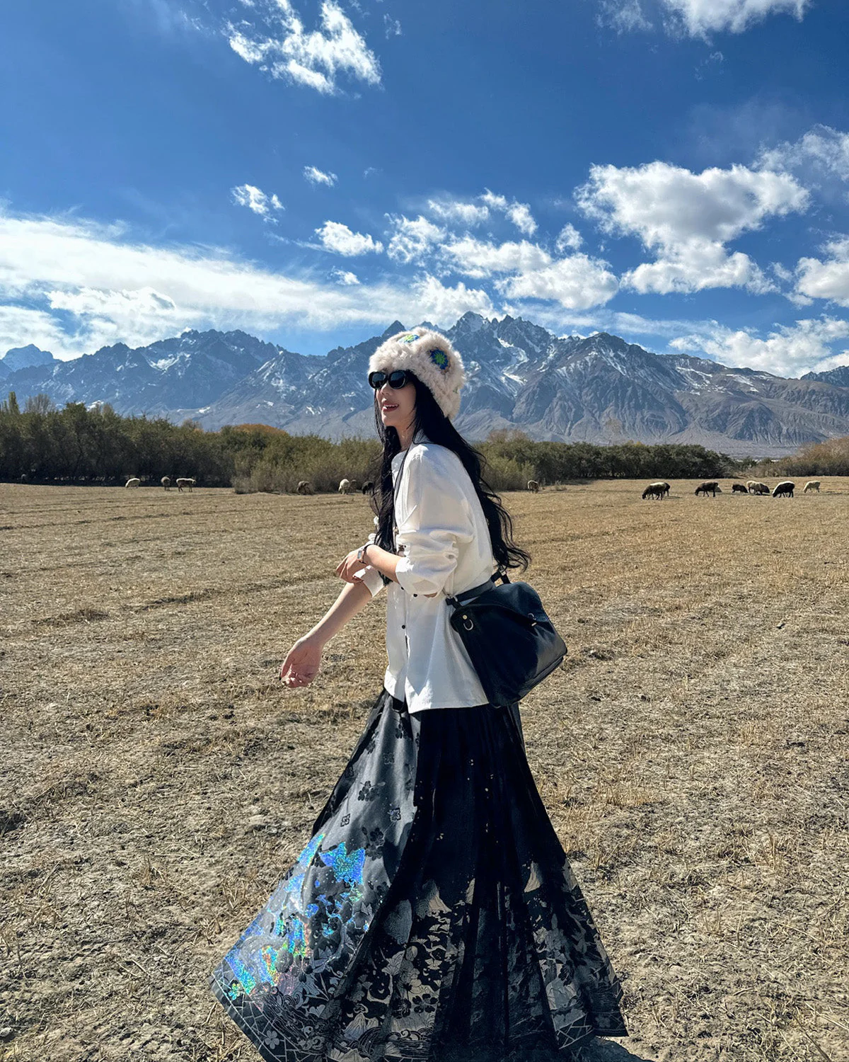 Jiang Ye 将夜 Night Clouds Modernized Hanfu Standing Collar Satin Top - Image 8