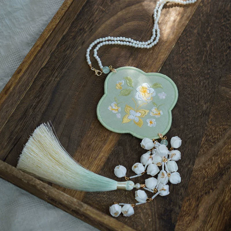 Jiangnan Lü 江南绿 Lily of the Valley Jinbu Skirt Waist Charm - Image 8