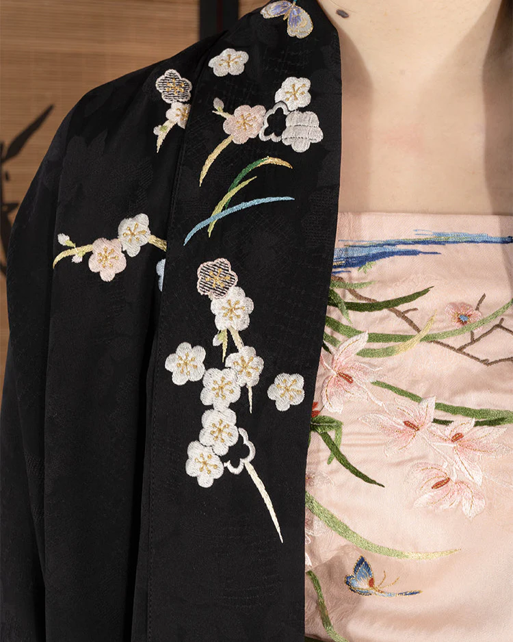 Jiao Se 皎瑟 Bright Zither Song Dynasty Tomb Restoration Embroidered Feijixiu Duanshan Short Top - Image 9