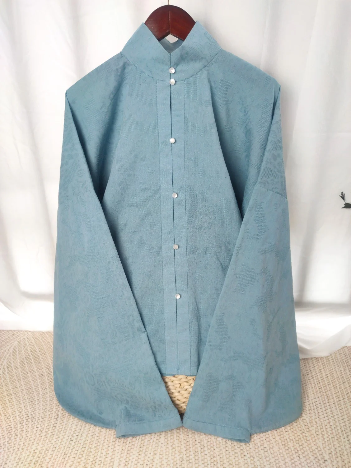 Jiao Tang 焦糖 Caramel Ming Dynasty Pure Cotton Liling Duijin Pipa & Straight Sleeve Standing Collar Top - Image 4