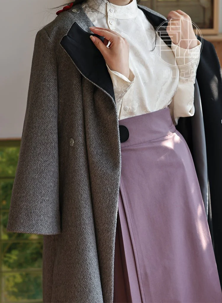 Jie 结 Knot Modernized Tang Yuanlingpao Coat & Midi Mamian Set - Image 12