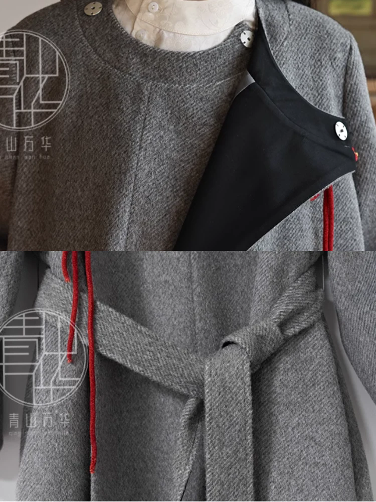 Jie 结 Knot Modernized Tang Yuanlingpao Coat & Midi Mamian Set - Image 31