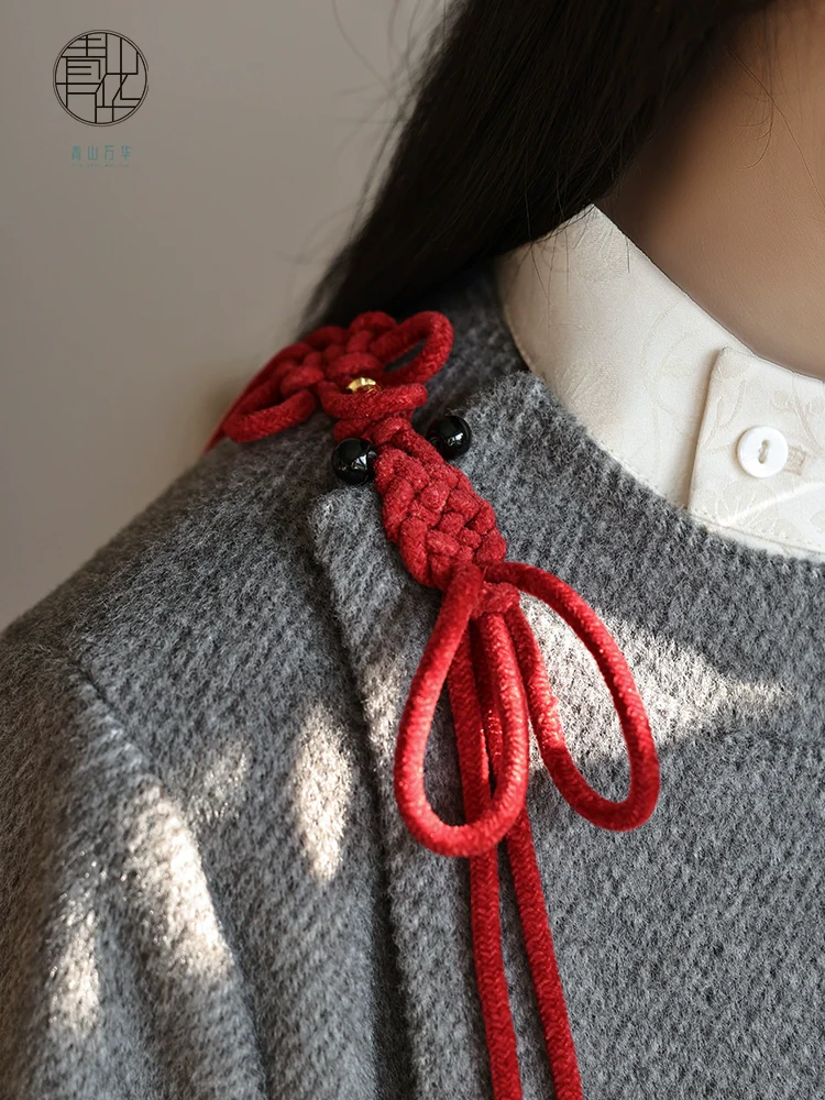 Jie 结 Knot Modernized Tang Yuanlingpao Coat & Midi Mamian Set - Image 4