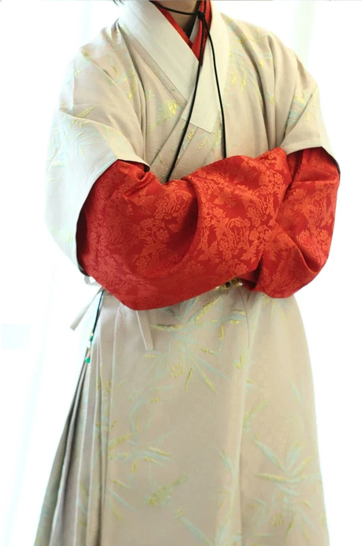 Jing Jiu 敬酒 Early Ming Dynasty Men's Cross Collar Changshan Robe - Image 5