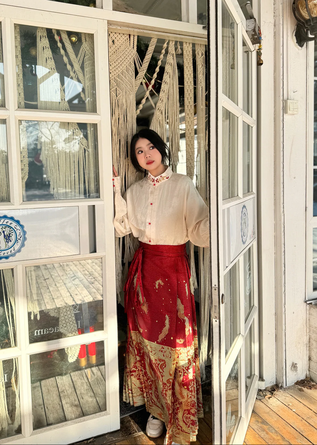 Jing Jiu 敬酒 Toast to the Bride Ming Dynasty Plus Size Cloud Collar & Mamian Skirt - Image 9