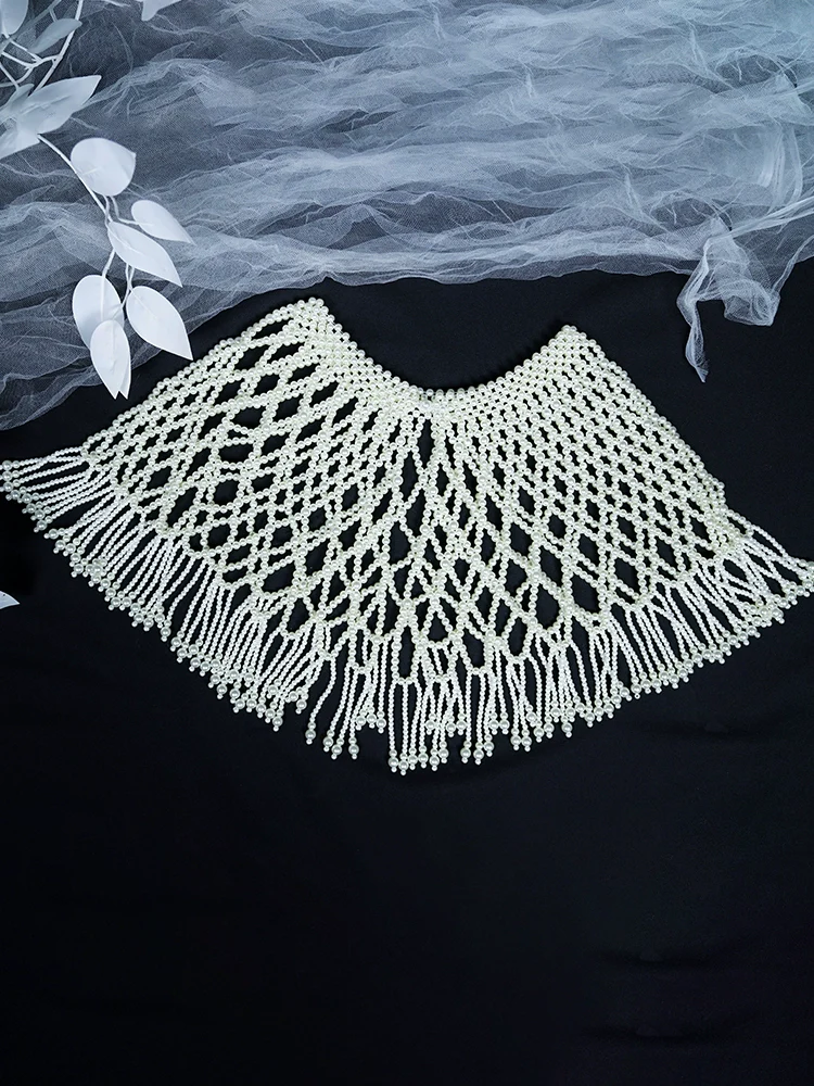 Jing Min 敬敏 Pearl Yunjian Cloud Collar Hanfu & Qipao Shawl - Image 5