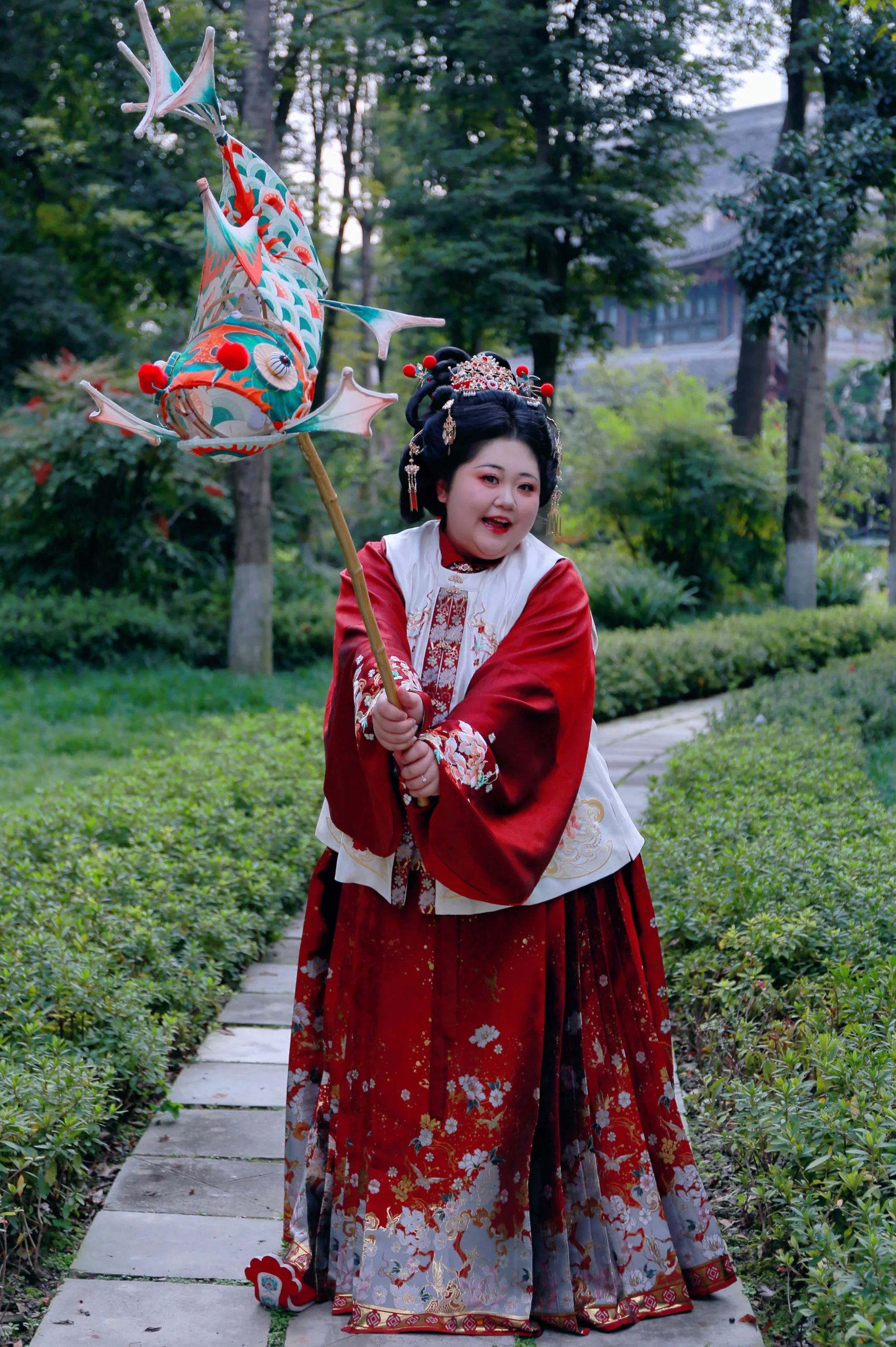Jing Xia 锦霞 Brocade Sunset Plus Size Ming Dynasty Bijia Vest & Mamian Skirt Set - Image 10