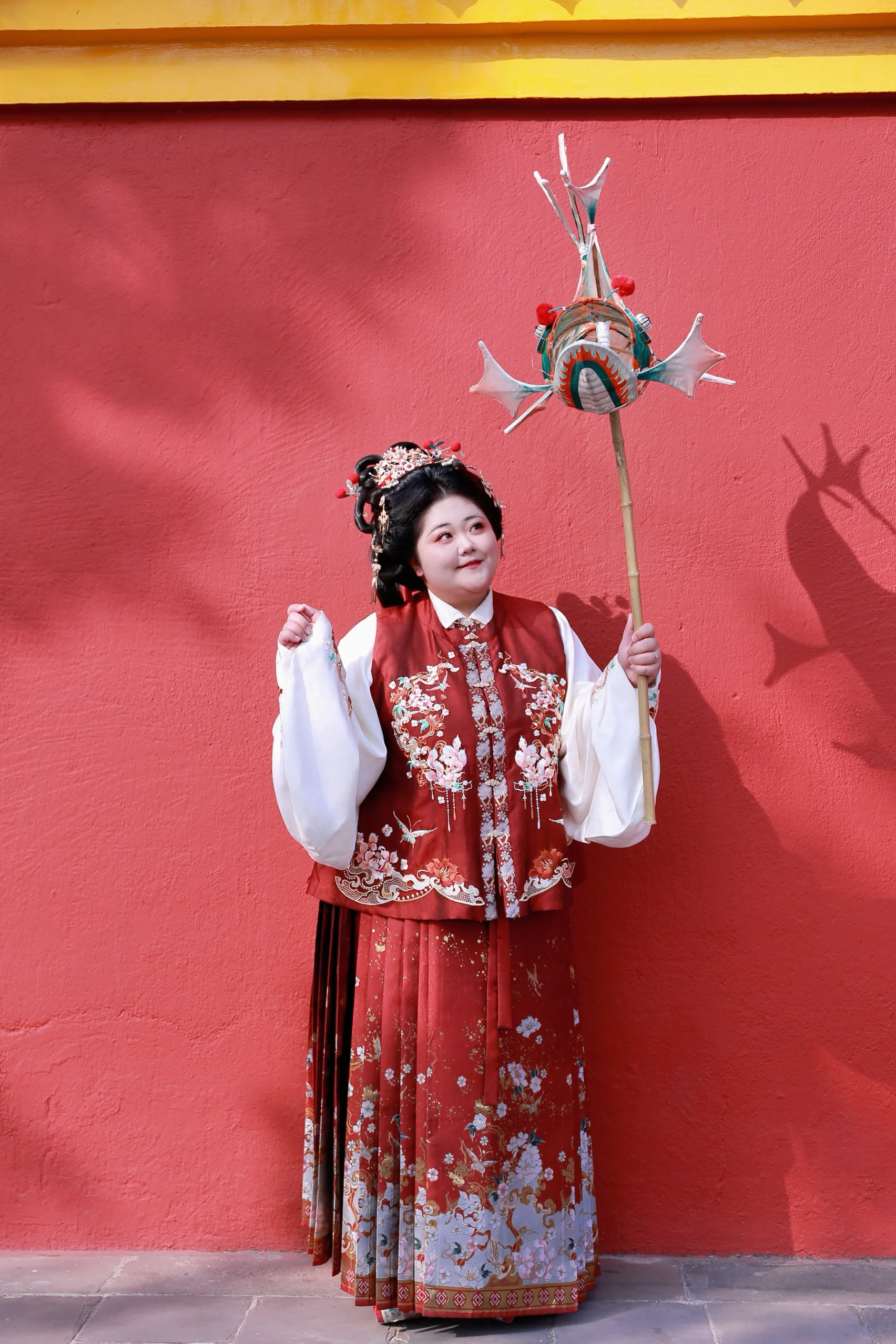 Jing Xia 锦霞 Brocade Sunset Plus Size Ming Dynasty Bijia Vest & Mamian Skirt Set - Image 5