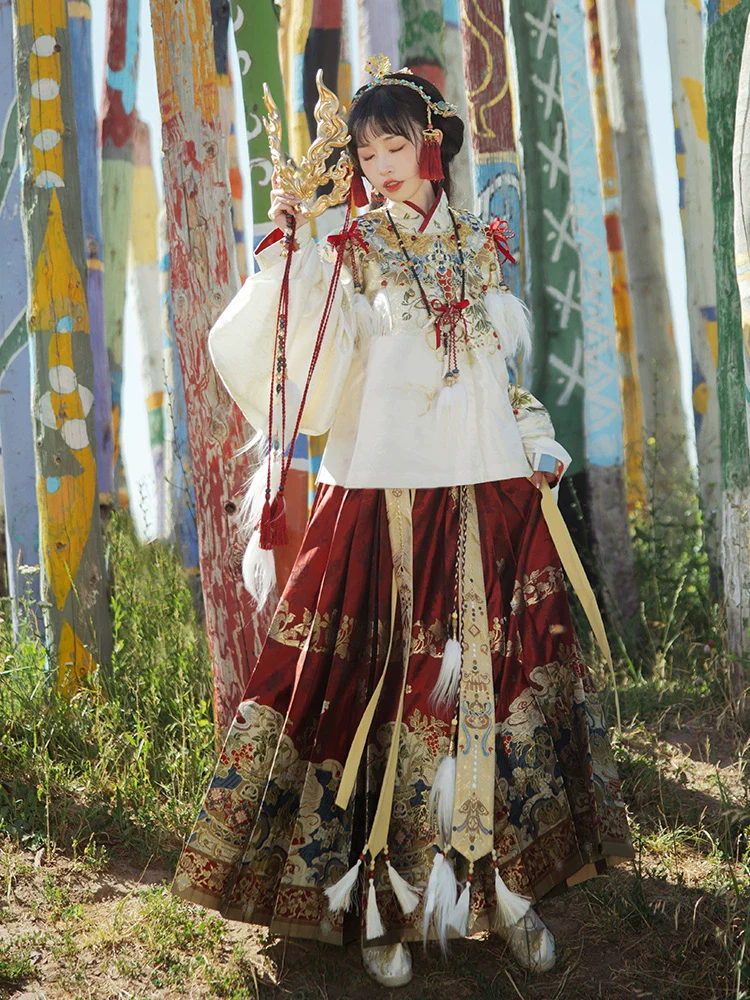 Jiuyao Jinzhi 九曜金枝 Golden Branch Ming Dynasty Jiaoling Aoqun Cloud Collar Set - Image 6