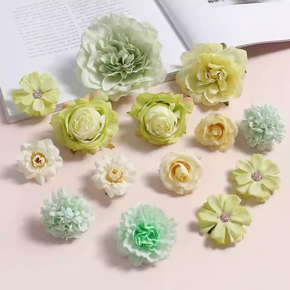 Juan Hua 绢花 Silk Flower Variety Hair Clips - Image 22