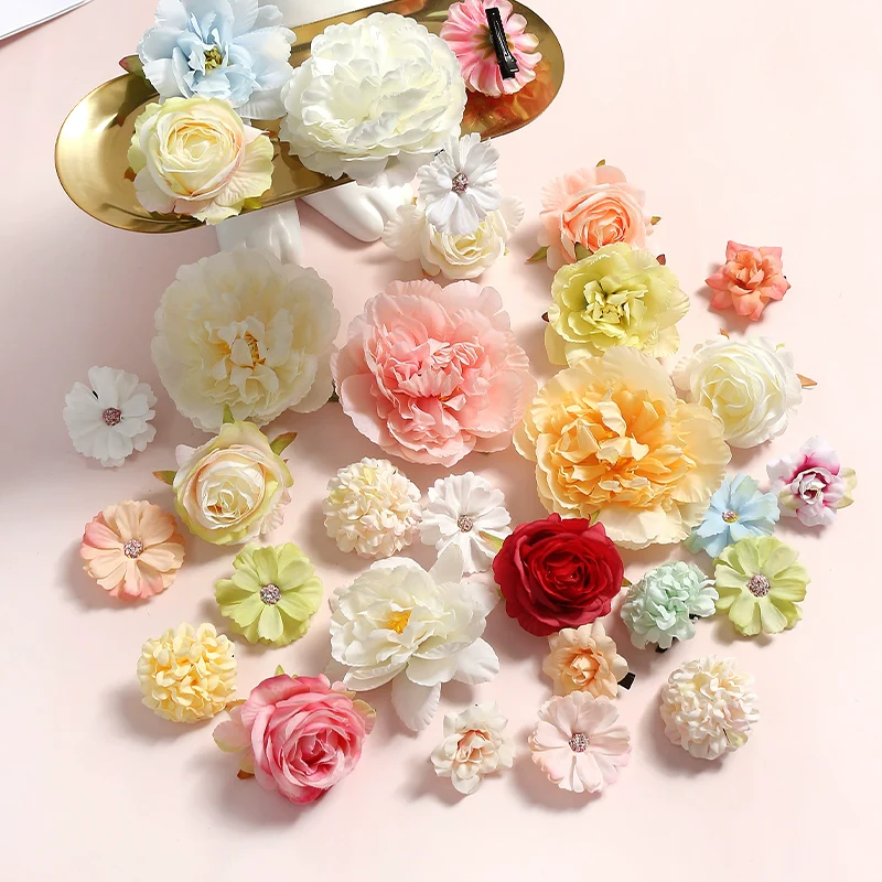 Juan Hua 绢花 Silk Flower Variety Hair Clips - Image 5