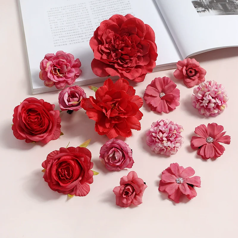 Juan Hua 绢花 Silk Flower Variety Hair Clips - Image 7
