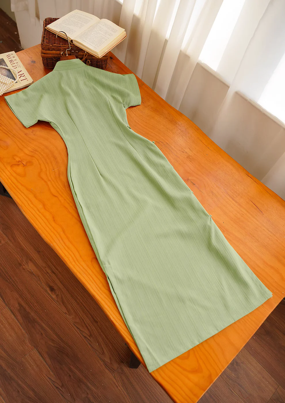 Jue Lei 蕨类 Fern 1930s Daily Retro Short Sleeve Qipao - Image 5