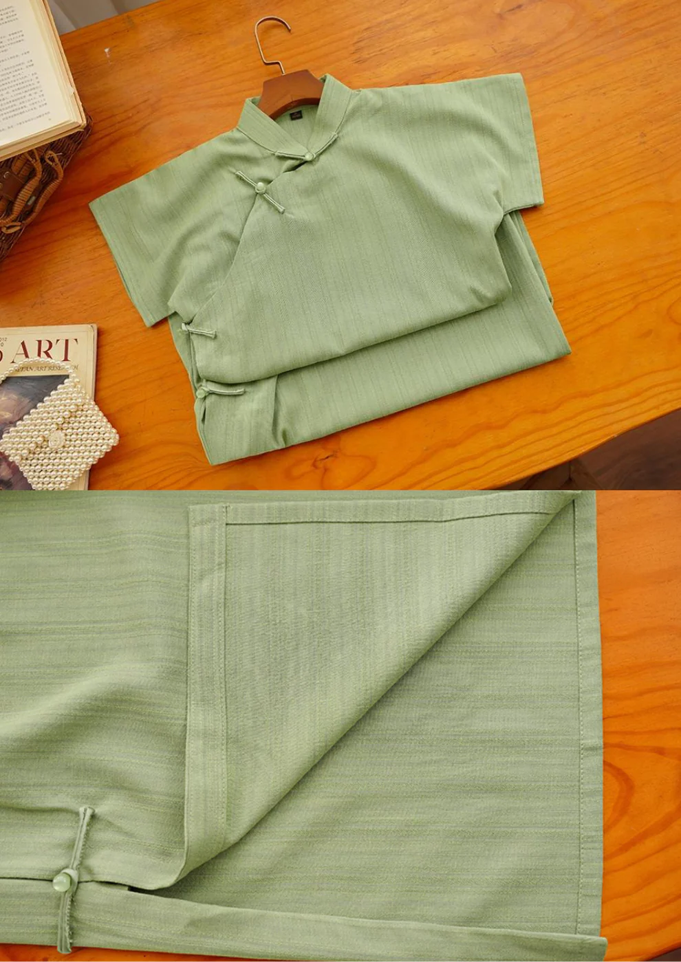 Jue Lei 蕨类 Fern 1930s Daily Retro Short Sleeve Qipao - Image 6