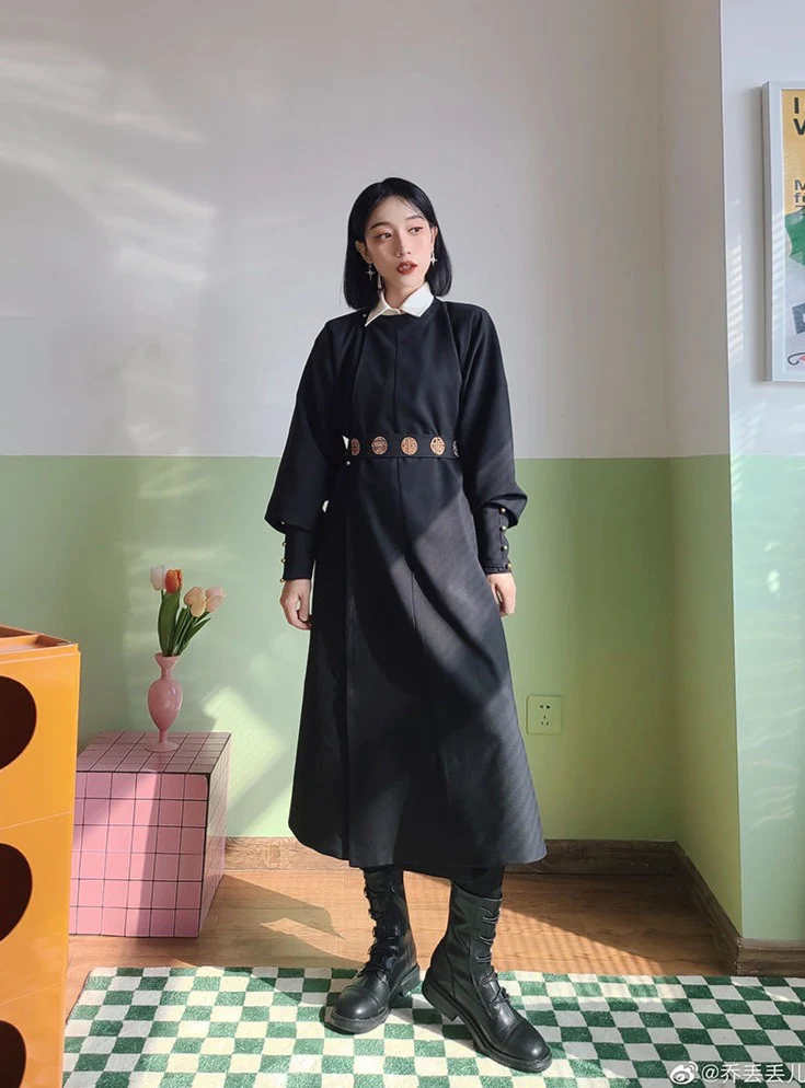 Kaqi 朱砂 Cinnabar Modernized Tang Dynasty Unisex Yuanlingpao Coat - Image 16