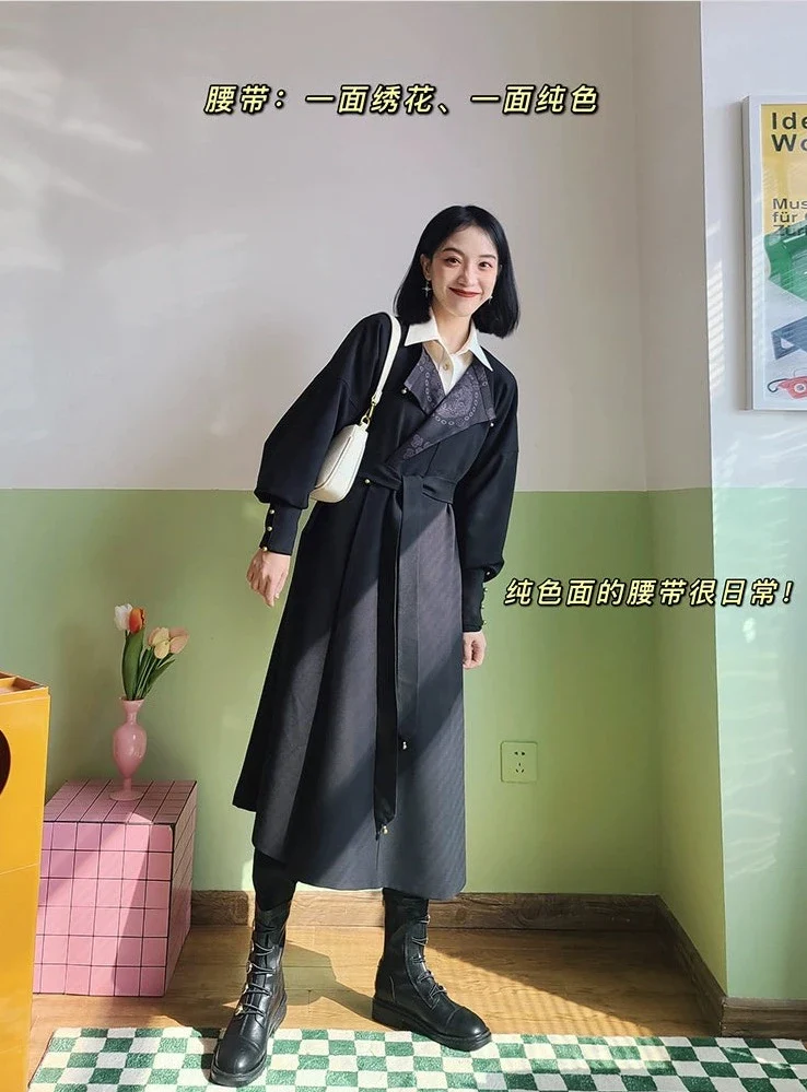 Kaqi 朱砂 Cinnabar Modernized Tang Dynasty Unisex Yuanlingpao Coat - Image 9
