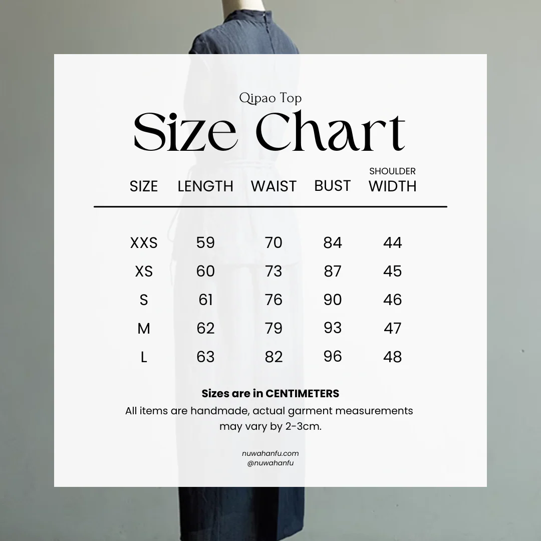 Lan Su 蓝溯 Tracing Blue New Chinese Style Summer Tencel Linen Qipao Top & Skirt Set - Image 16