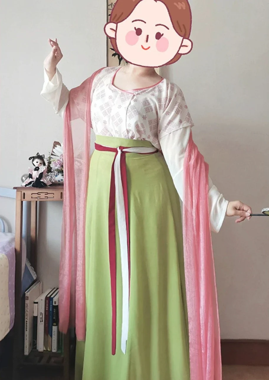 Lanmei 蓝莓 Blueberry Early Tang Dynasty Plus Size Ruqun Set - Image 5