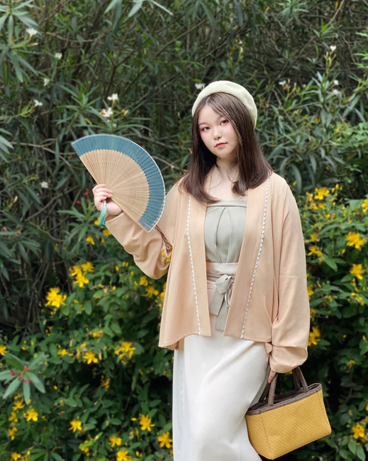 Lanting Xu 兰亭序 Orchid Pavilion Modernized Song Plus Size Feijixiu Top & Lace Xuanqun Wrap Skirt Set - Image 9
