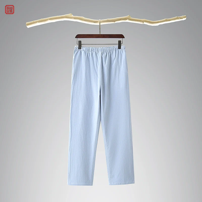 Lao Jie 老街 Old Streets Unisex Cotton & Linen Straight Leg Pants - Image 5