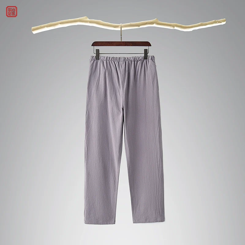 Lao Jie 老街 Old Streets Unisex Cotton & Linen Straight Leg Pants - Image 7