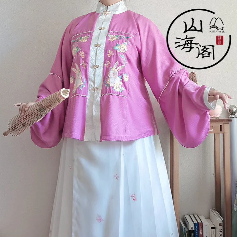 Lei Si 蕾丝 Lacy Bunny Ming Dynasty Plus Size Liling Pipa Sleeve Mamian Aoqun Set - Image 10