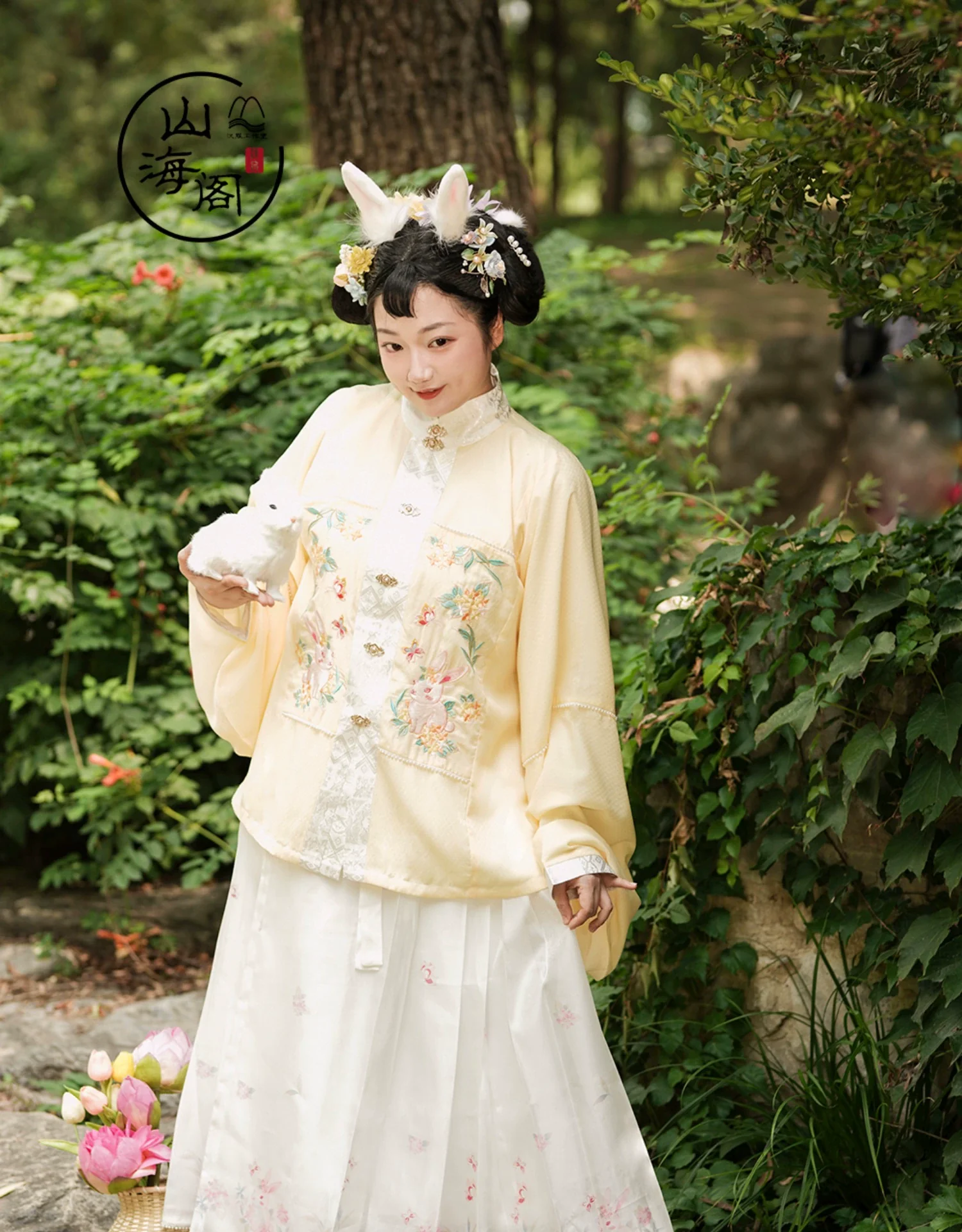 Lei Si 蕾丝 Lacy Bunny Ming Dynasty Plus Size Liling Pipa Sleeve Mamian Aoqun Set - Image 4