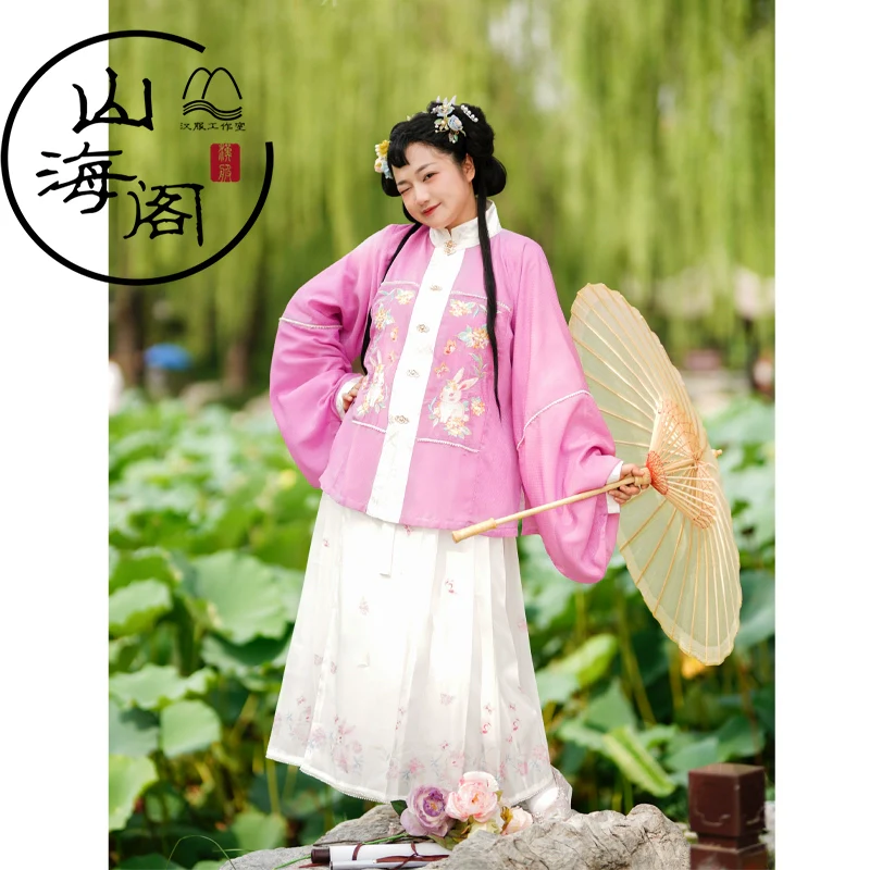 Lei Si 蕾丝 Lacy Bunny Ming Dynasty Plus Size Liling Pipa Sleeve Mamian Aoqun Set - Image 7
