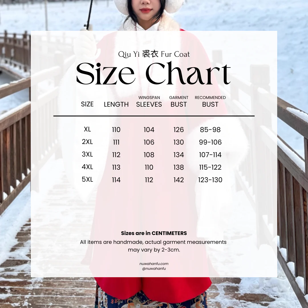 Li Luo 梨落 Pear Blossom Ming Dynasty Plus Size Pifeng Faux Fur Coat & Changshan Long Top Set - Image 18