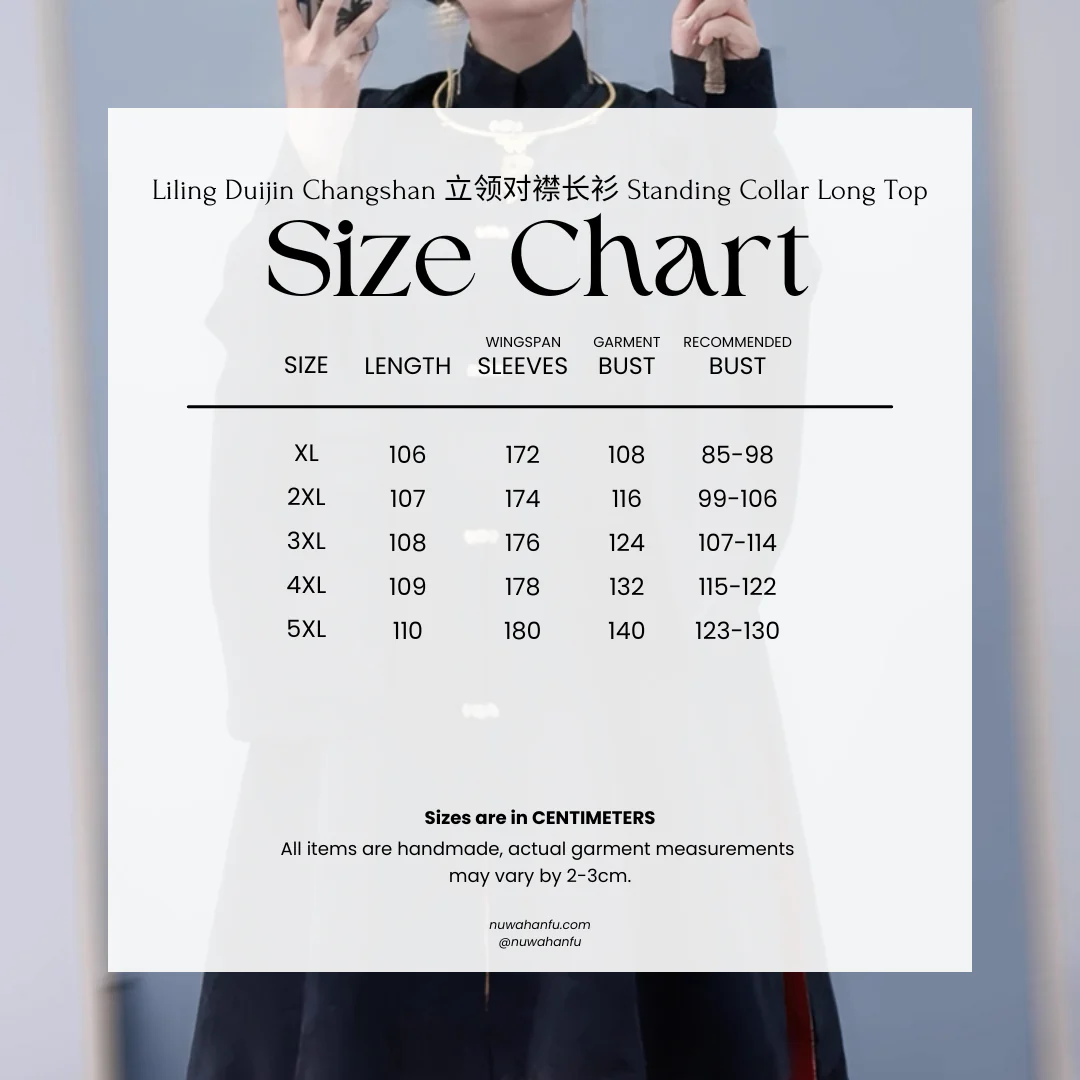 Li Luo 梨落 Pear Blossom Ming Dynasty Plus Size Pifeng Faux Fur Coat & Changshan Long Top Set - Image 19
