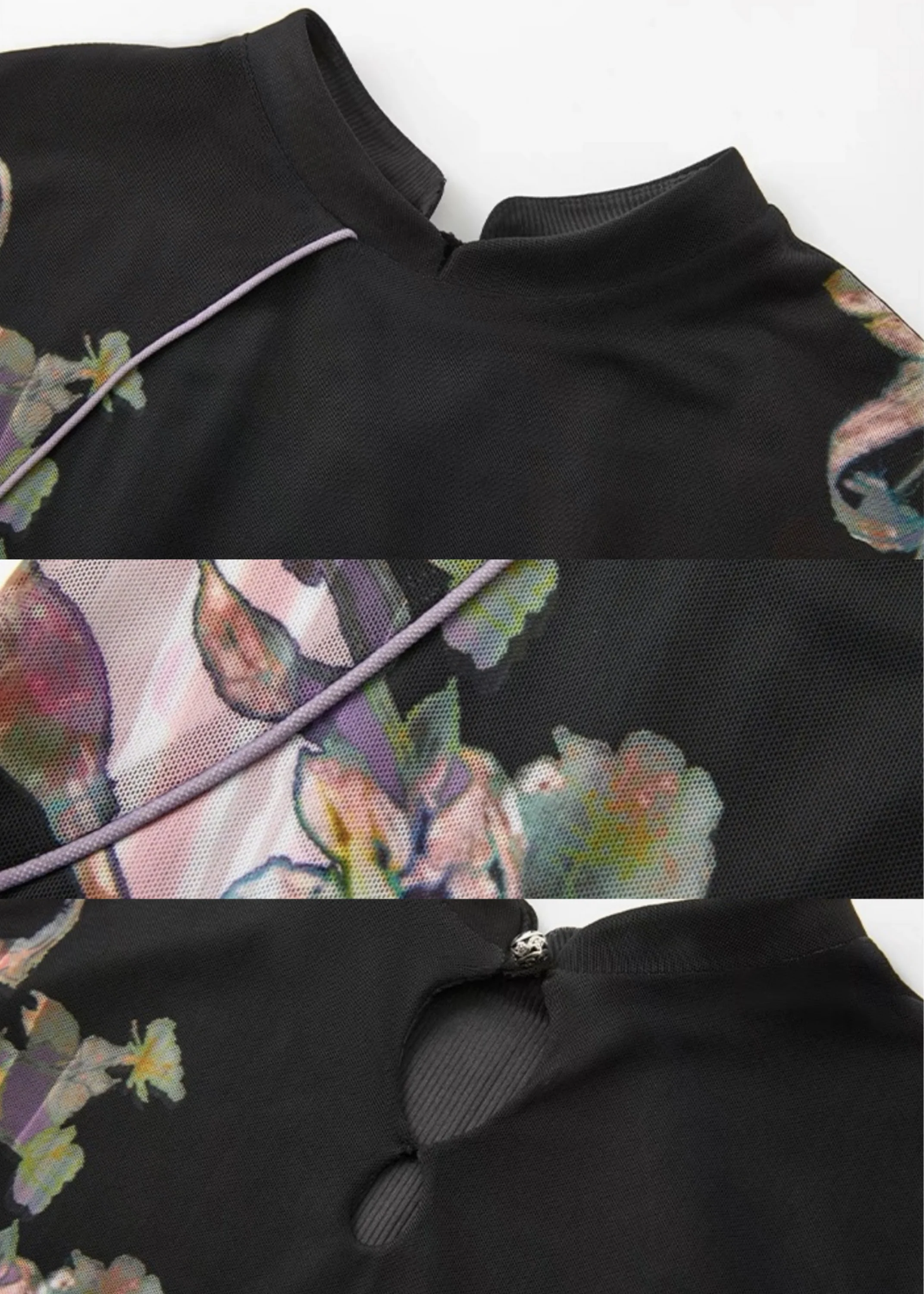 Li Meng 李梦 Plum Dream New Chinese Style Tricolor Print Sleeveless Qipao - Image 19
