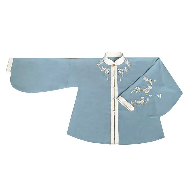 Liling Hudie 立领蝴蝶 Butterfly Standing Collar Plus Sized Ming Shirt - Image 11