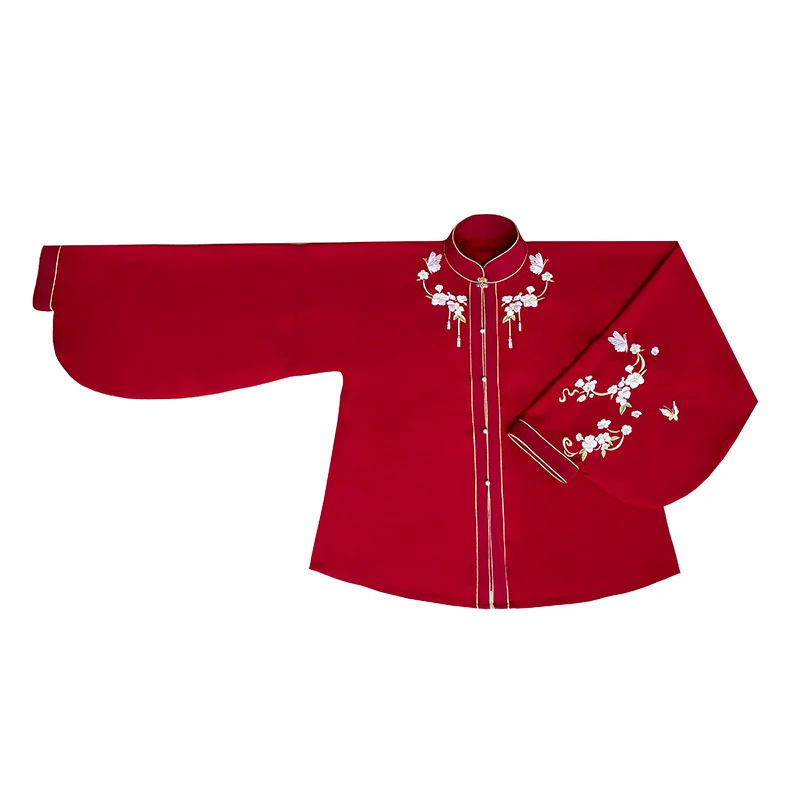 Liling Hudie 立领蝴蝶 Butterfly Standing Collar Plus Sized Ming Shirt - Image 12