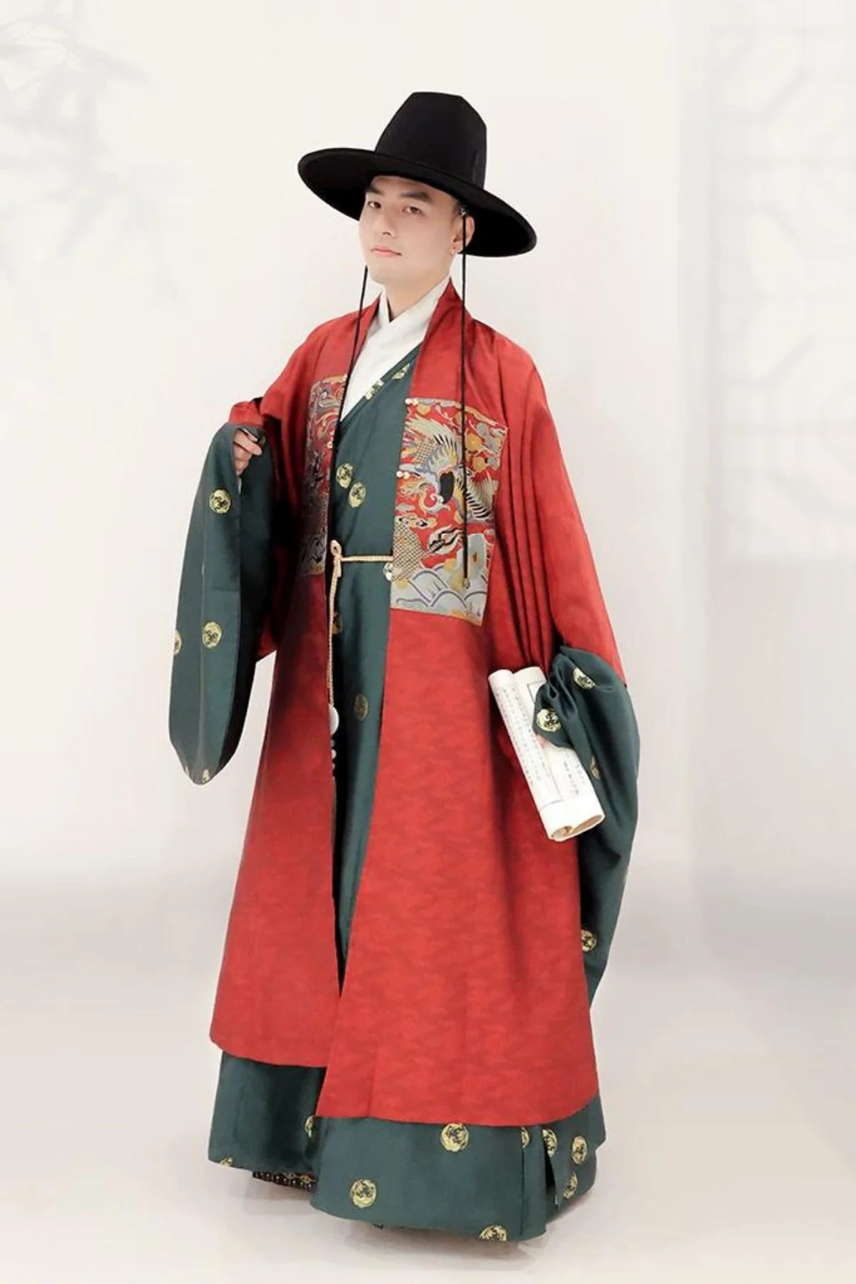 Lin Luan 麟鸾 Qilin & Phoenix Ming Dynasty Helingshan Men's Jacket Set - Image 3