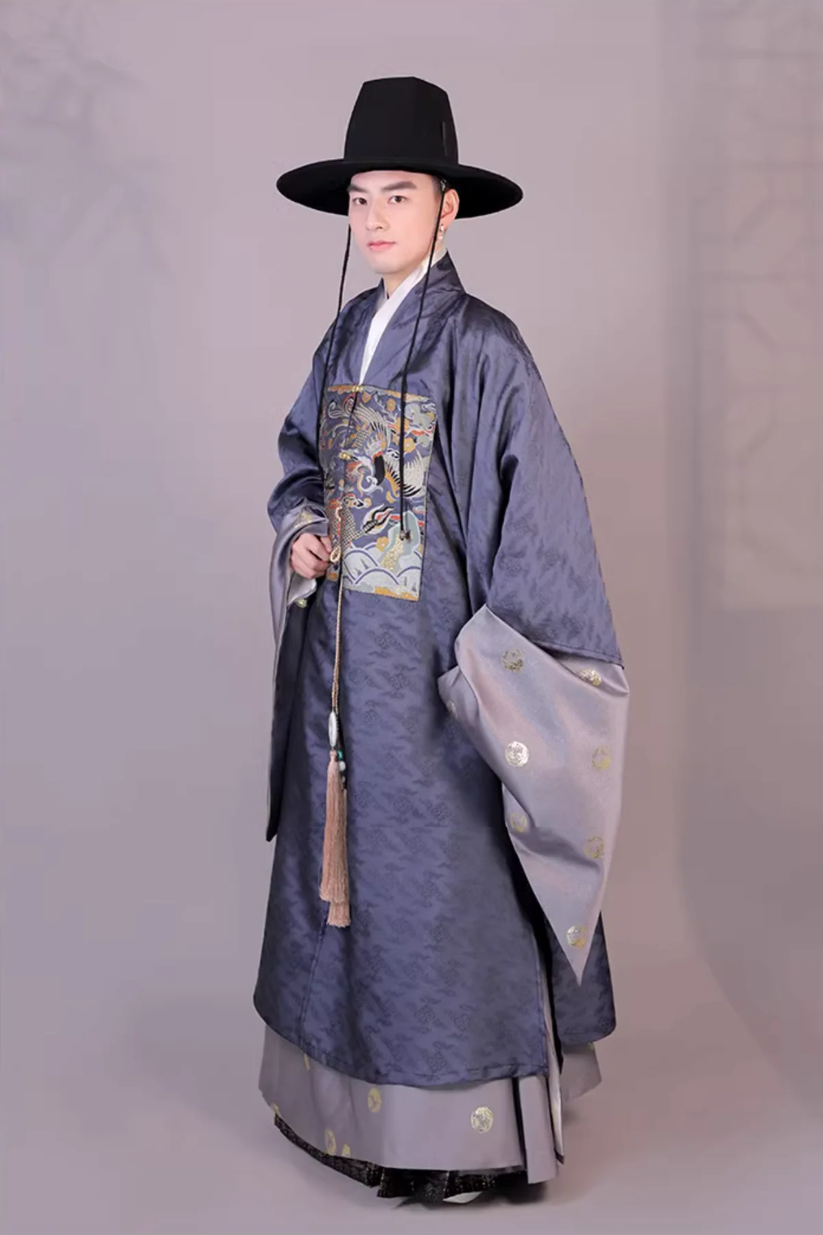 Lin Luan 麟鸾 Qilin & Phoenix Ming Dynasty Helingshan Men's Jacket Set - Image 6