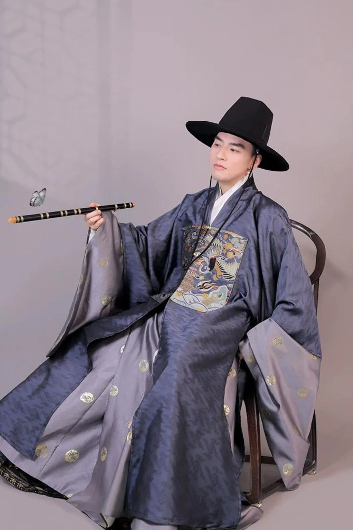 Lin Luan 麟鸾 Qilin & Phoenix Ming Dynasty Helingshan Men's Jacket Set - Image 7