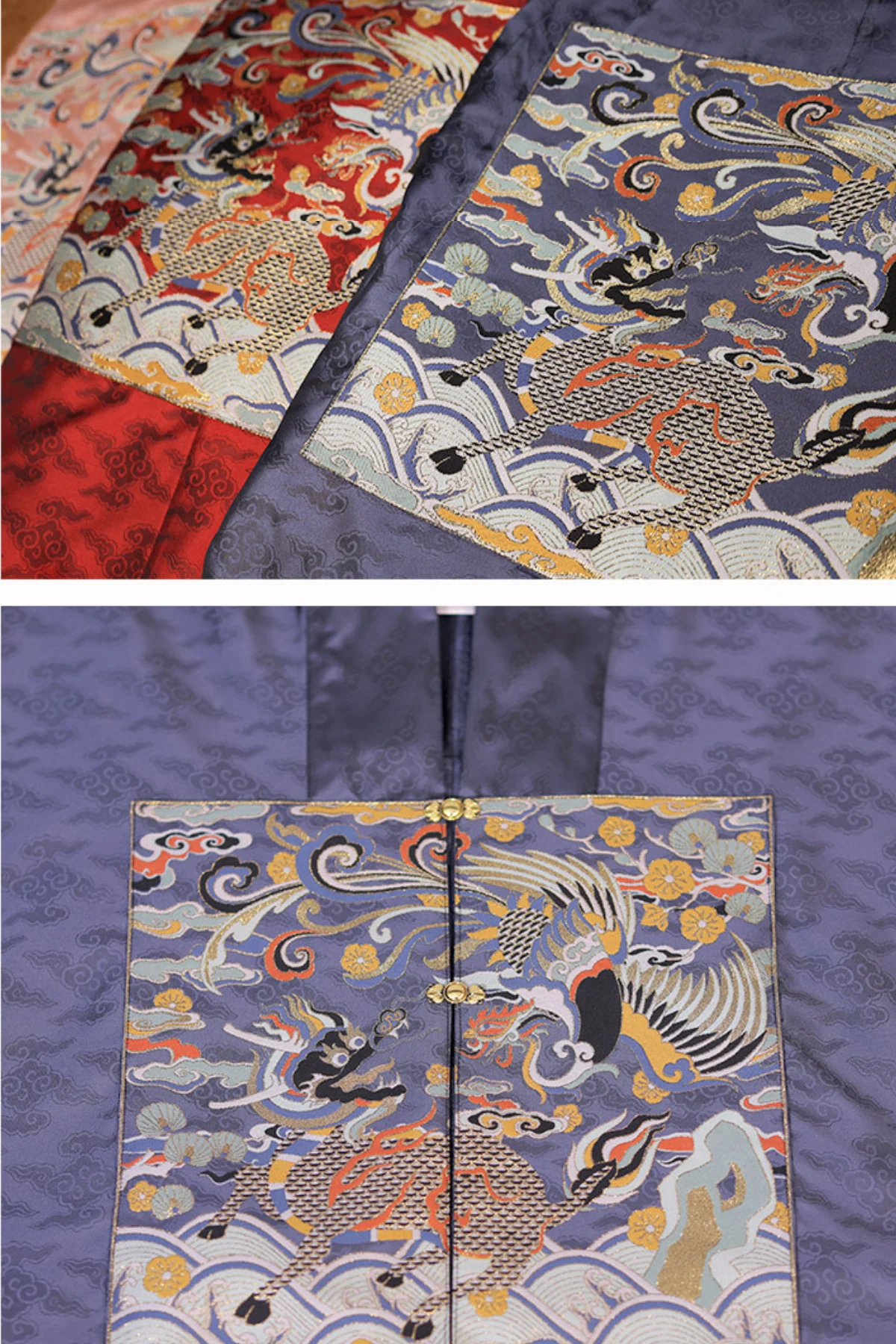 Lin Luan 麟鸾 Qilin & Phoenix Ming Dynasty Helingshan Men's Jacket Set - Image 9