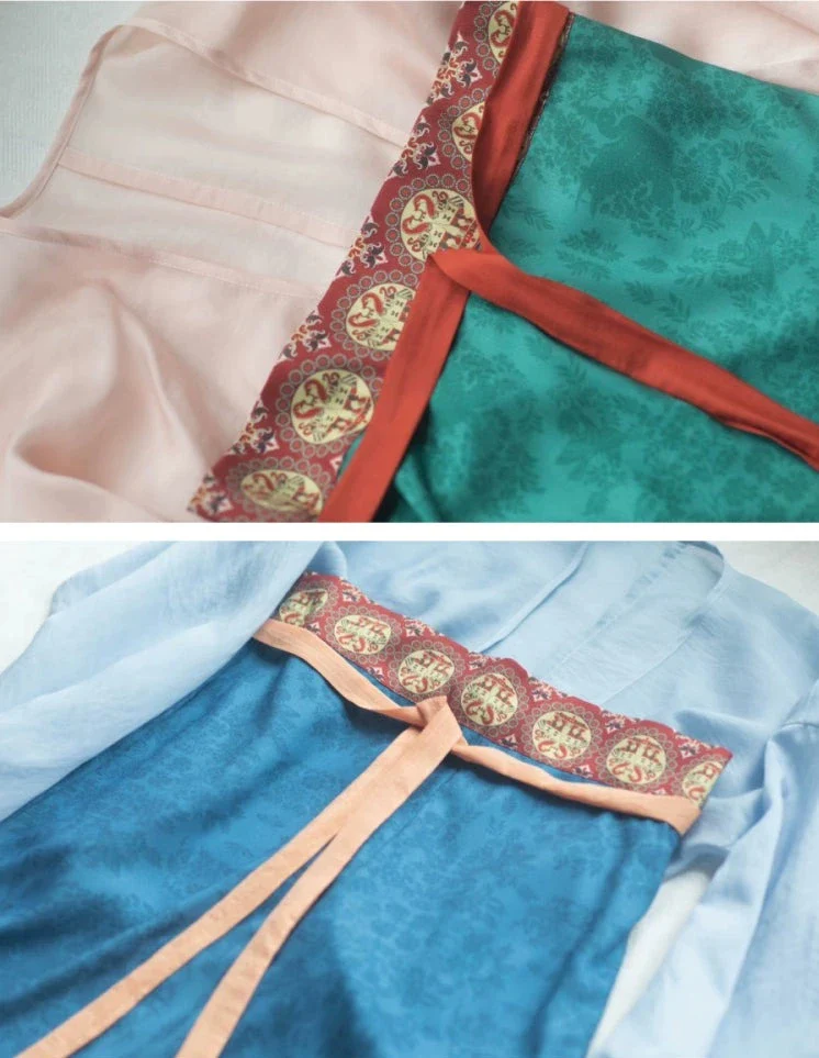 Ling Gé 菱格 Rhombus Early Tang Dynasty Banbi Ruqun Set - Image 3